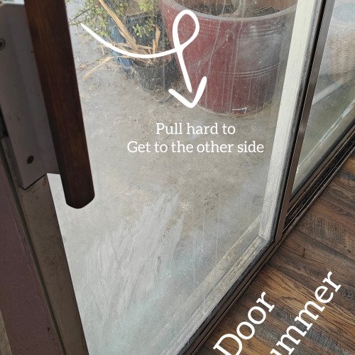 Sticking Backyard Sliding Door