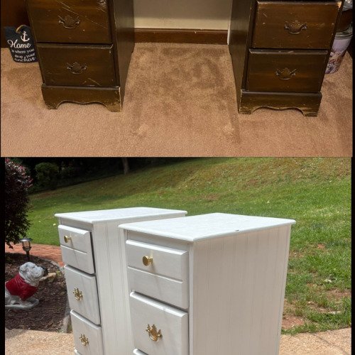 Desk flipped to nightstands