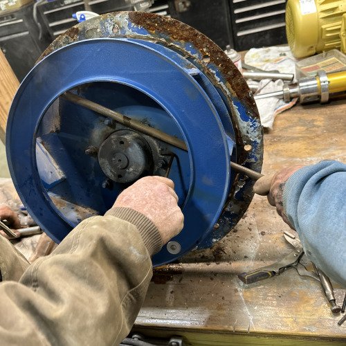 Industrial fan removal