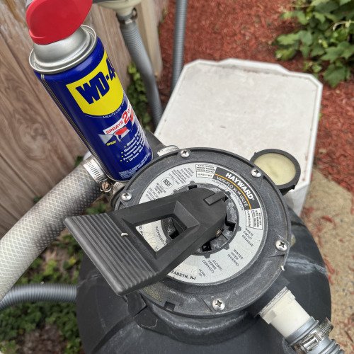 Pool pump stuck in place