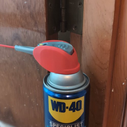 Removing the squeeks and creeks from door hinges.